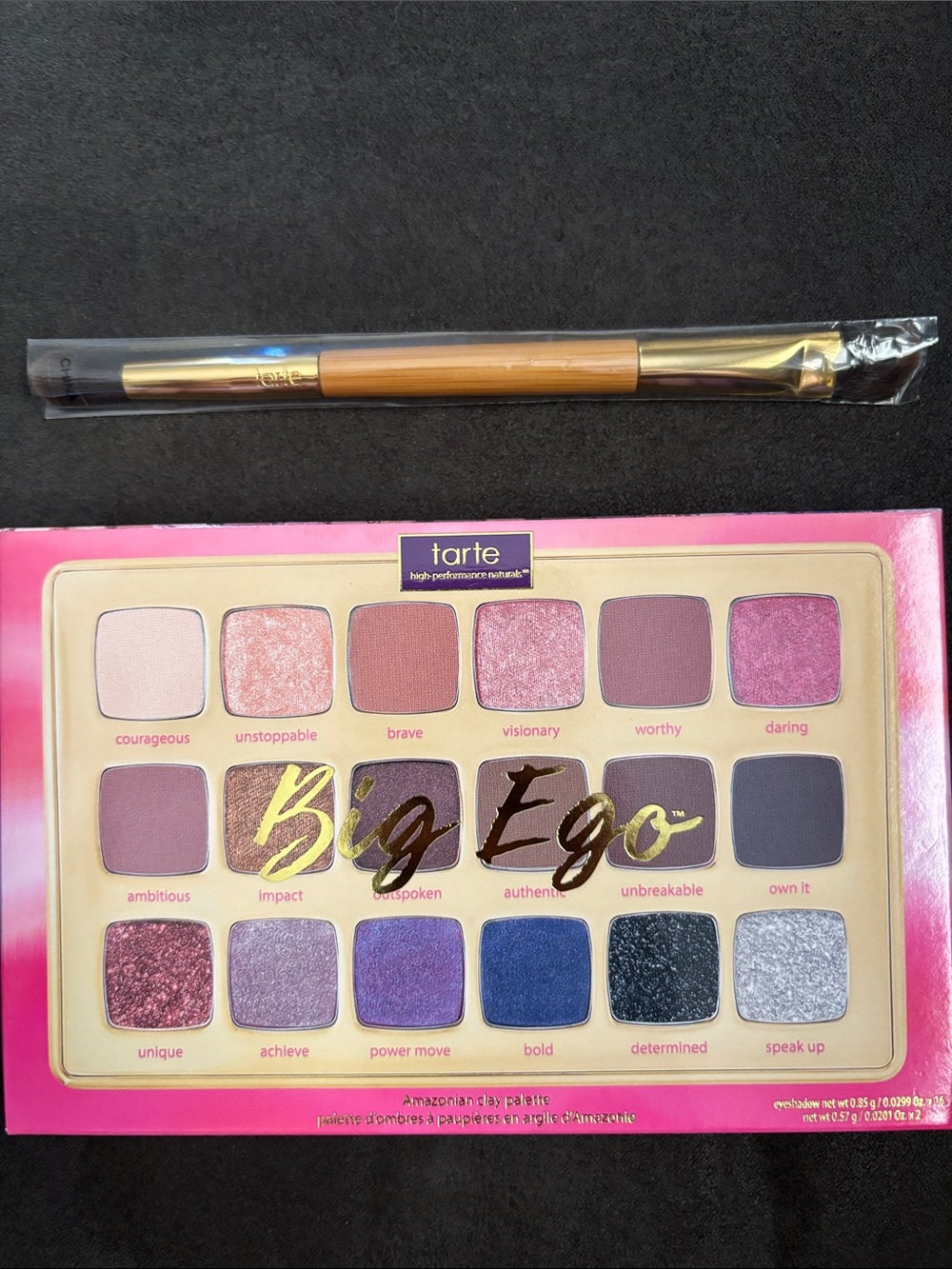 Tarte Big Ego Eyeshadow Palette with brush